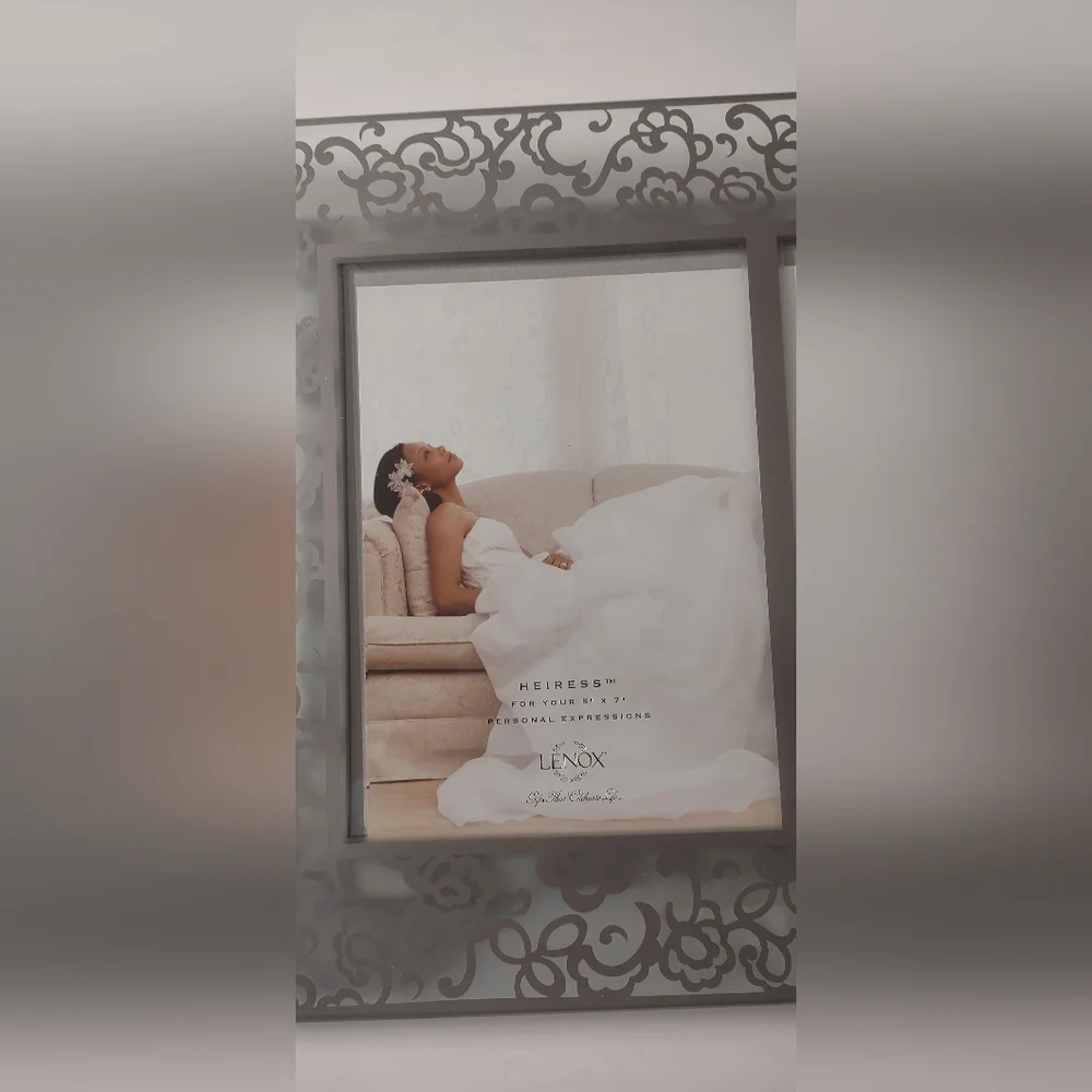 Elegant Lenox non-lead crystal double phone frame